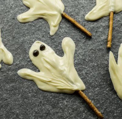white chocolate ghosts
